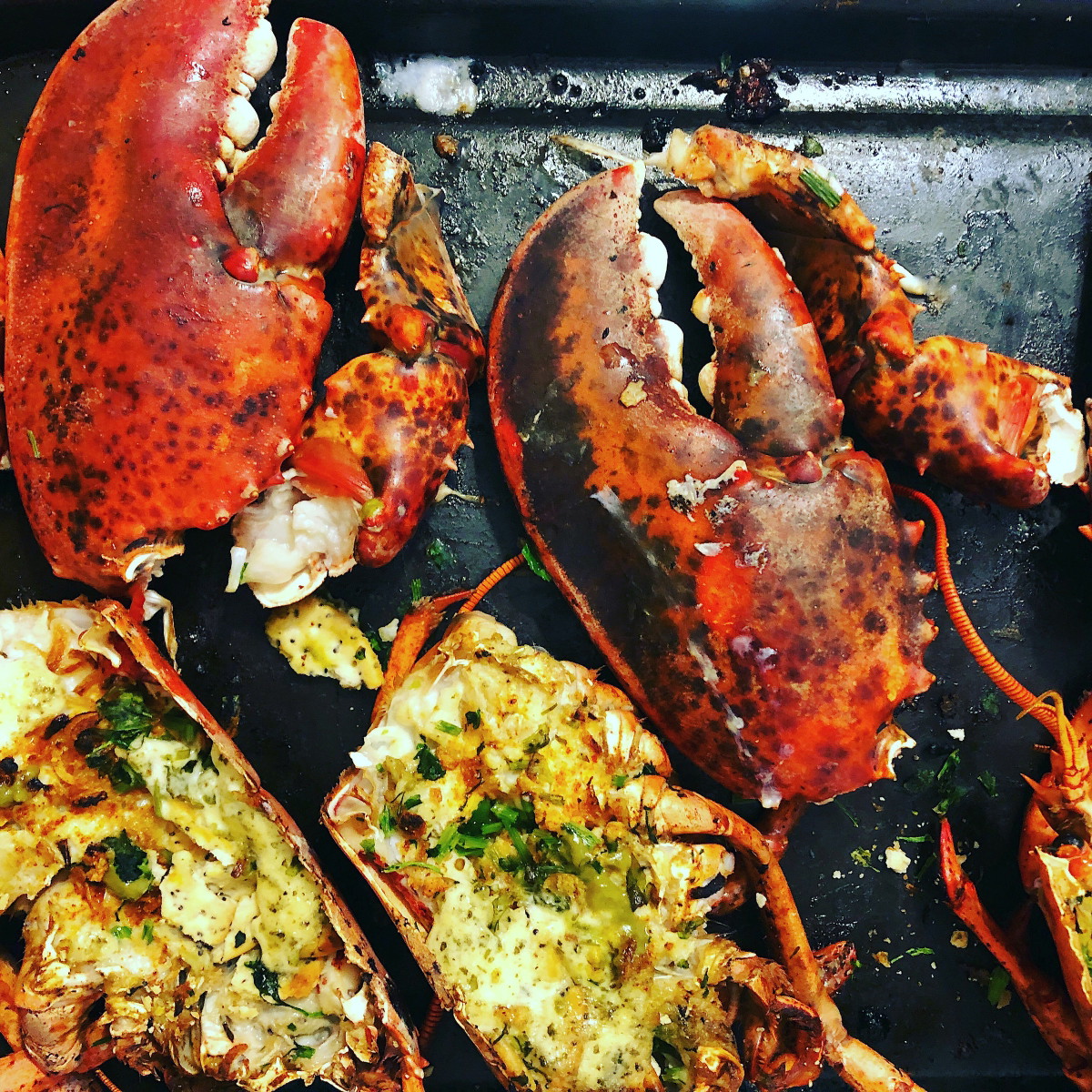 Broiled Stuffed Lobster